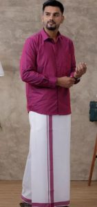 Dhoti and Embellished Shirt