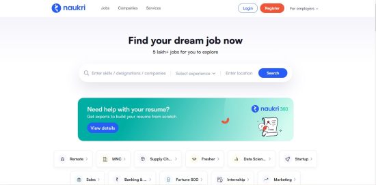 Naukri - Best Job Portals in India