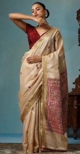 Chhattisgarhi Saari with Tribal Prints