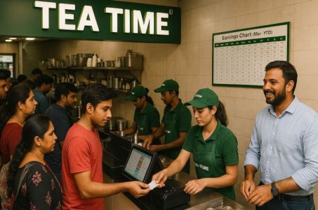 What is the Average Profit Margin and ROI for a Tea Time Franchise?
