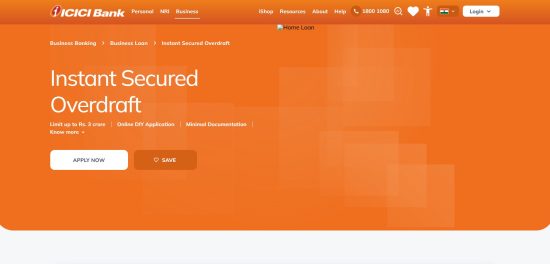 ICICI Bank – Insta Secured Overdraft
