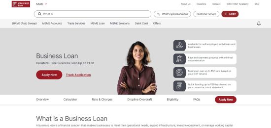 IDFC FIRST Bank – FIRSTmoney Business Loan