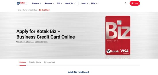 Kotak Biz Business Credit Card